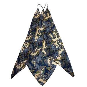 Romeo & Juliet Couture Sleeveless Paisley Print Handkerchief Midi Dress Size S